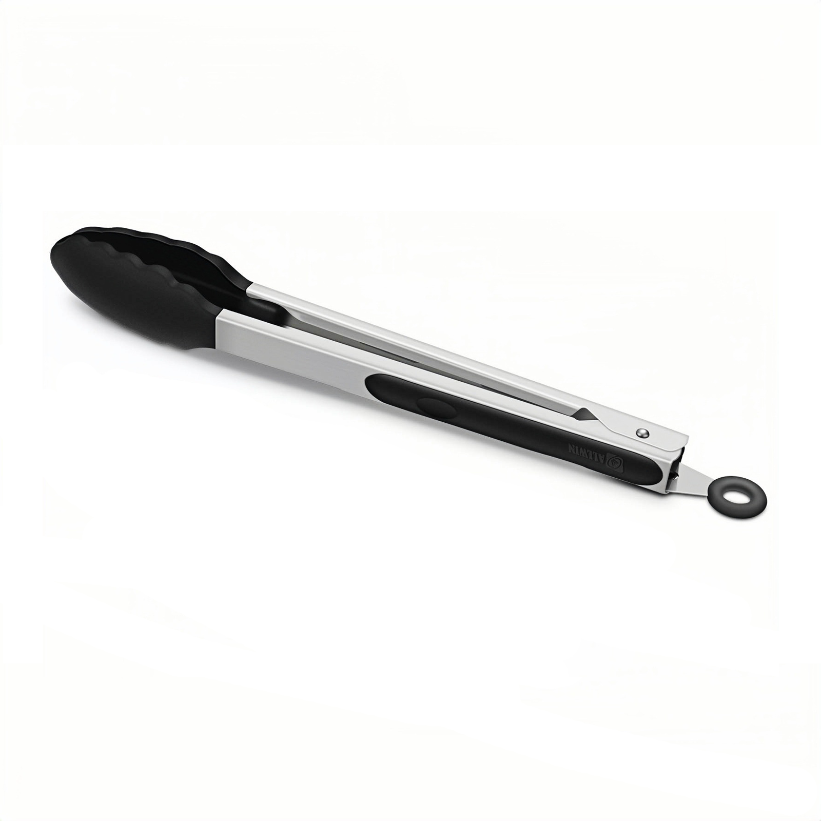 12" Silicone Tip Locking Tongs with Black Non-Slip Grip Handle TBCKITCHEN 30132031