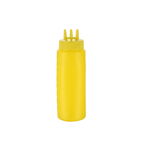 12 oz triple tip Yellow Squeeze Bottle