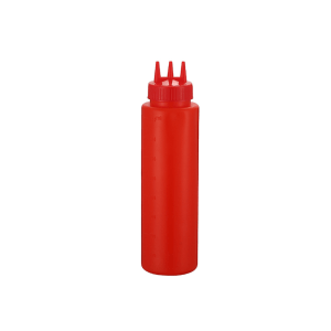 12 oz triple tip Red Squeeze Bottle