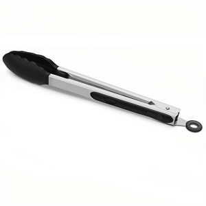 16" Silicone Tip Locking Tongs with Black Non-Slip Grip Handle TBCKITCHEN 30132041