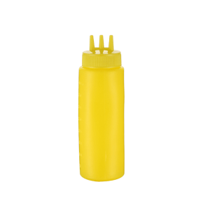 16 oz triple tip Yellow Squeeze Bottle