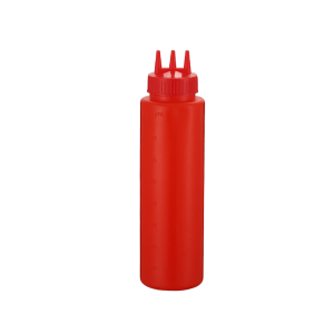 16 oz triple tip Red Squeeze Bottle