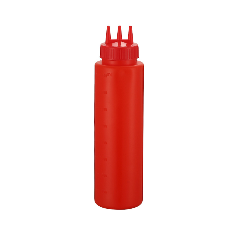 24 oz triple tip Red Squeeze Bottle