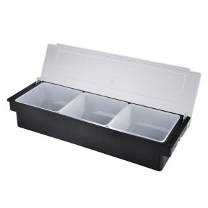 3-Compartment Condiment Bar