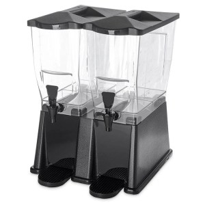 Double 3 Gallon Beverage / Juice Dispenser with Black Stand