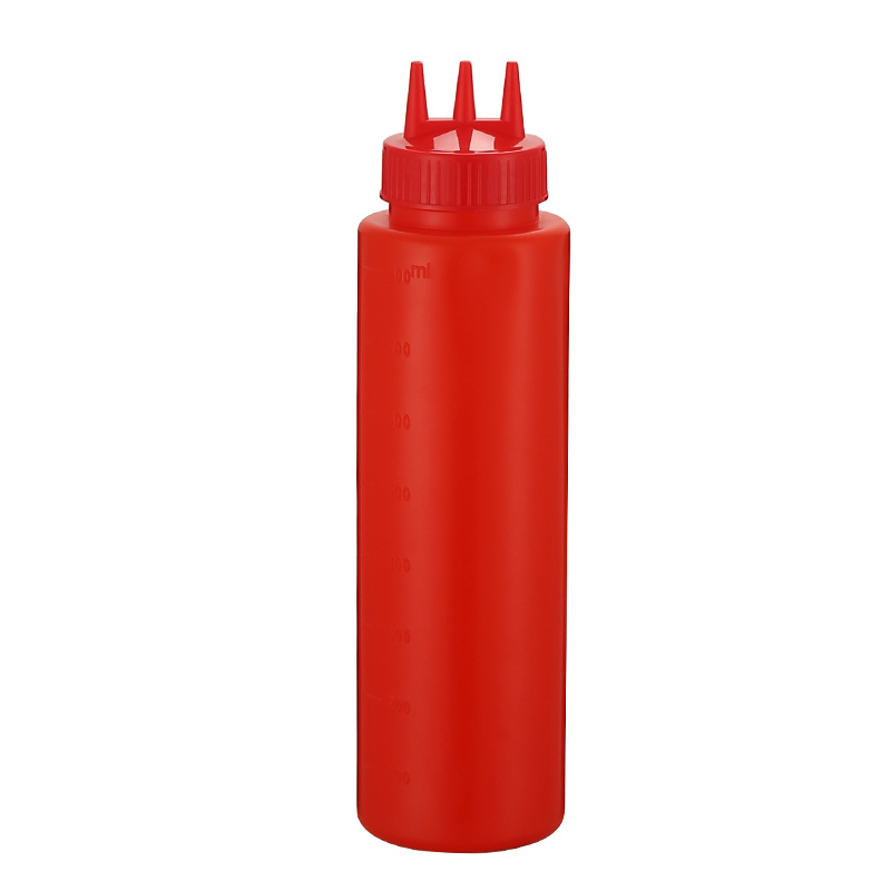 32 oz triple tip Red Squeeze Bottle