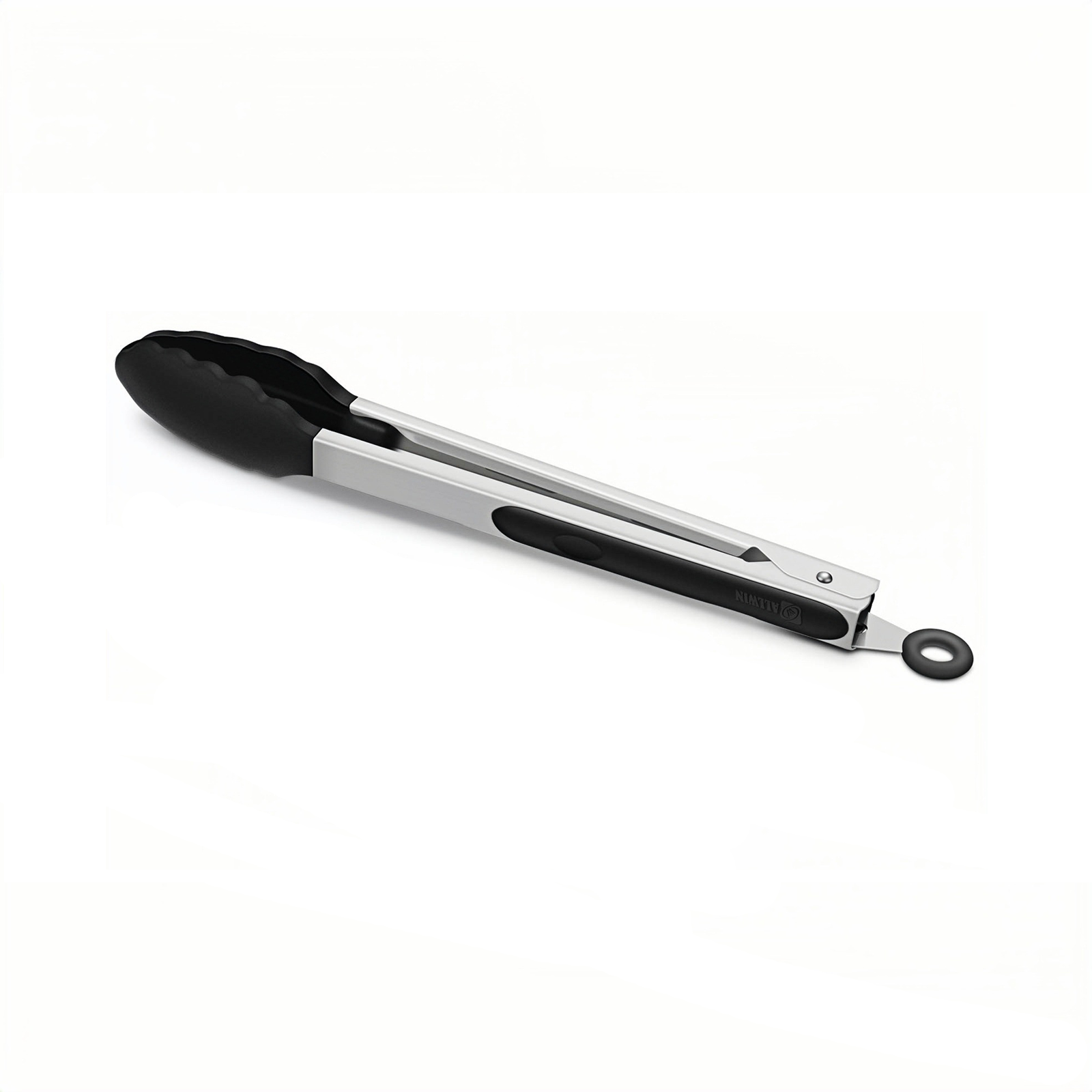 9" Silicone Tip Locking Tongs with Black Non-Slip Grip Handle TBCKITCHEN 30132021