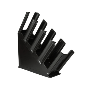Black 4-Section Slanted Countertop Cup and Lid Organizer
