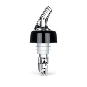 Clear Spout  Clear Tail Measured Liquor Pourer with Collar - 12 / Pack TBCKITCHEN 38330121