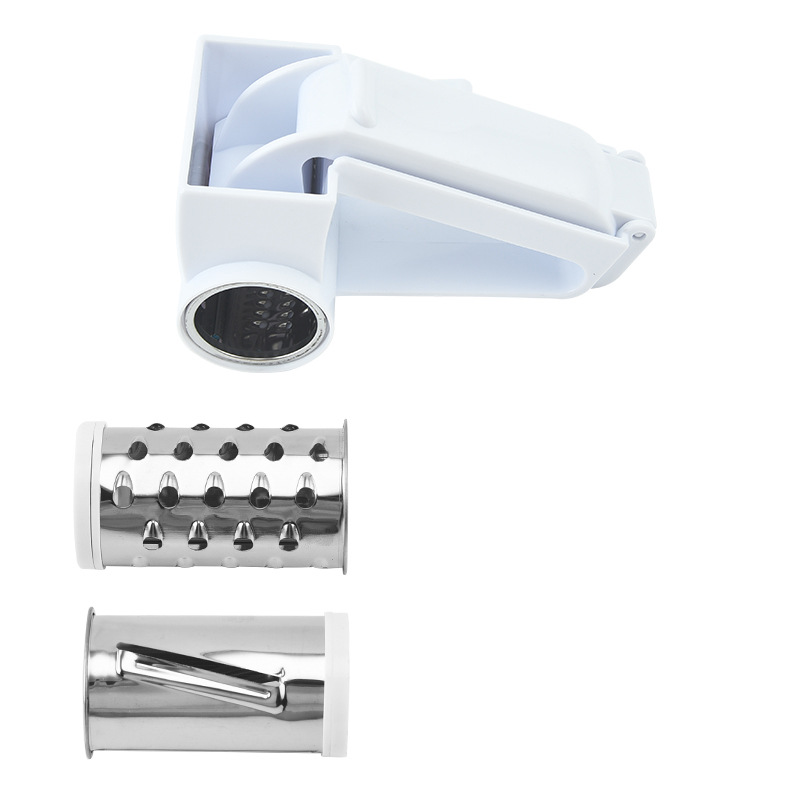 White Plastic Hand Held Rotary Cheese Grater TBCKITCHEN 30395031