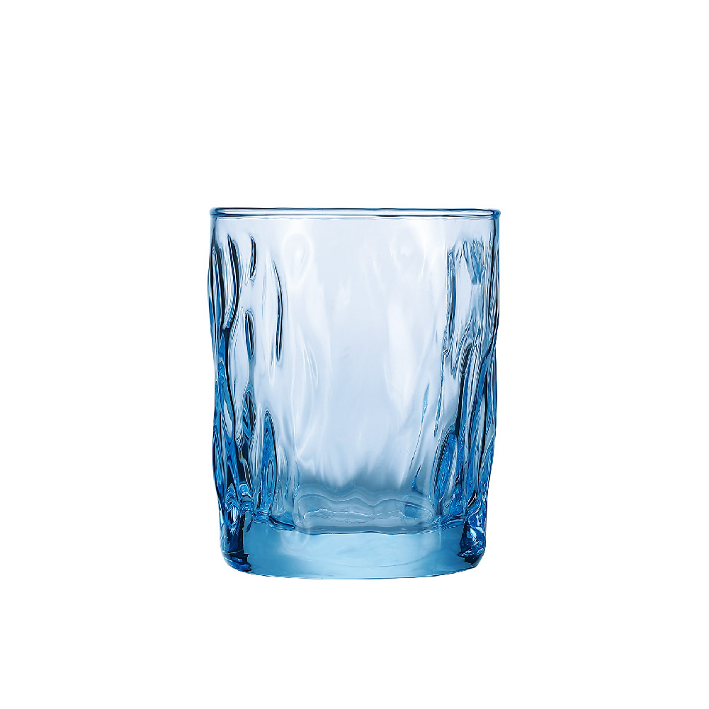 Ripple Faceted Soda Lime Glass Tumbler | 290ml & 415ml Colored Drinking Glass GTM2041