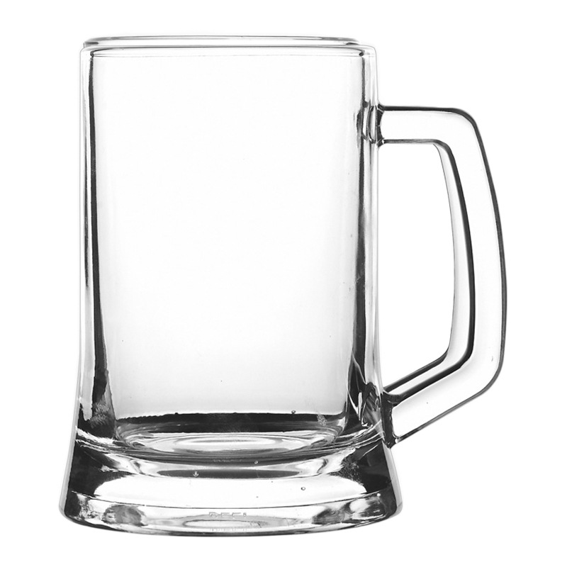 Classic Glass Beer Mug | Heavy Base Beer Stein with Handle GBE3031