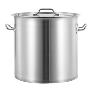 Rolled Rim Stainless Steel Stock Pot with Lid with Cover CST332