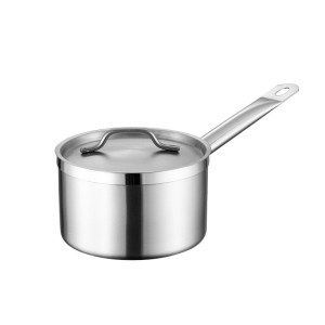 Stainless steel 201 flat rim saucepan CSP142