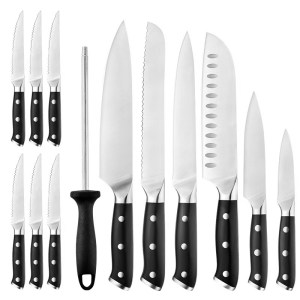 14 Piece Forged Kitchen Knife Set with POM Handle