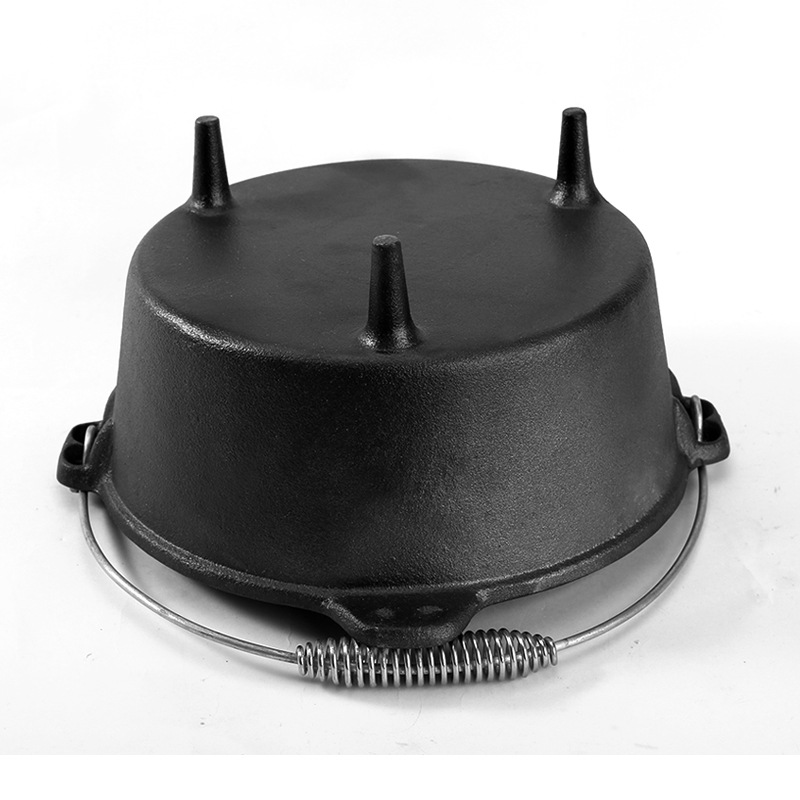 Cast Iron Camping Dutch Oven with Legs and Lid - Image 2