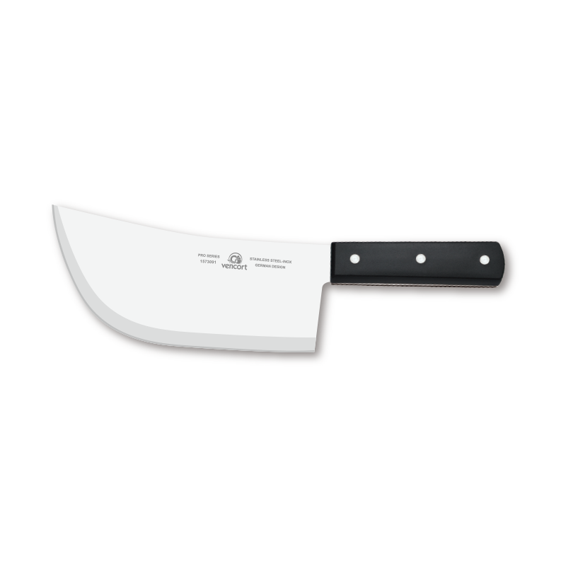 Cimeter Butcher Knife 9 Inch Black Handle Stainless Steel Kitchen Knife from RUITONGS