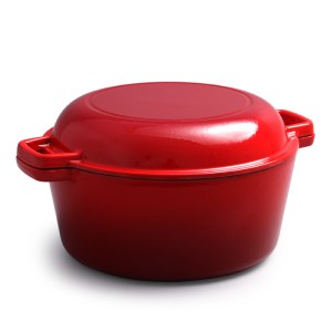 Enamel Cast Iron Double Dutch Oven
