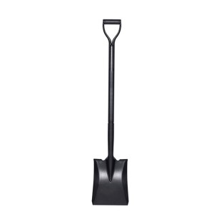 Manganese Steel Flat Head Shovel with Steel Handle
