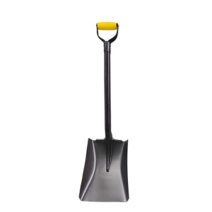 Manganese Steel Square Scoop Shovel with Steel Handle