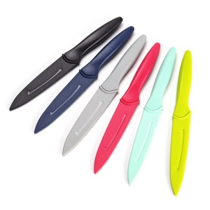 Paring Knife 3.5 Inch with Protective Sheath Color Handle