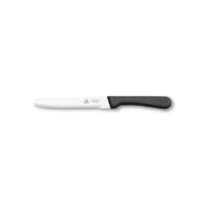 Serrated Steak Knife 4.5 Inch Black PP Handle Stainless Steel Kitchen Knife