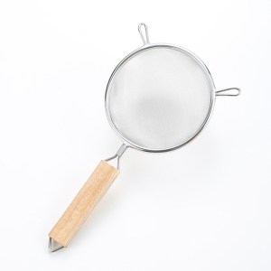 Double Mesh Kitchen Strainer 12.5 14 16 18 20 cm with Double Hooks from RUITONGS