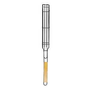 Narrow BBQ Grill Basket with Wooden Handle and Locking Design from RUITONGS (2)