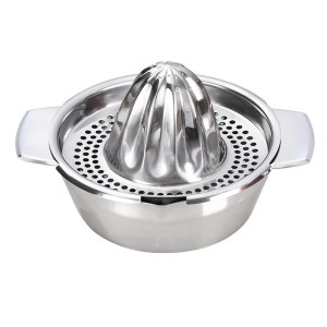 Stainless Steel Manual Citrus Juicer with Strainer Bowl
